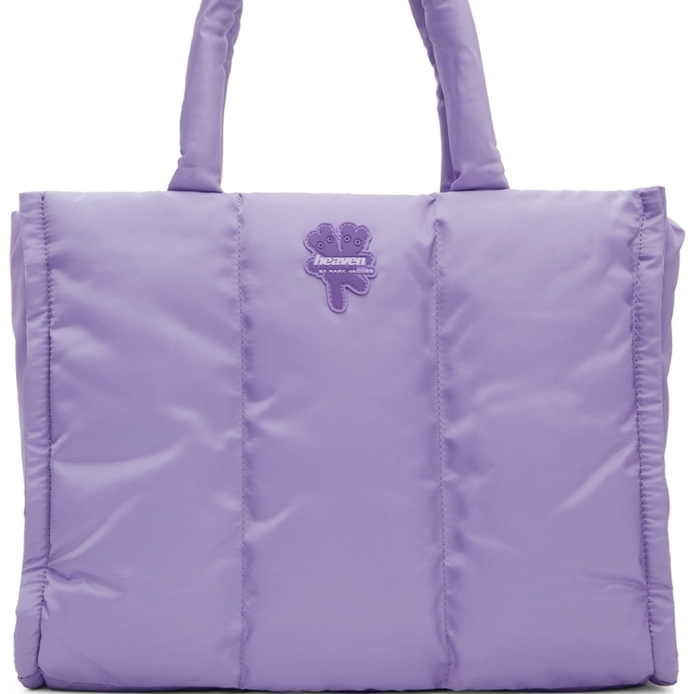 Marc Jacobs Limited Edition Heaven Purple Puffer Logo Tote
